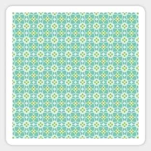 Mediterranean sky blue tiles seamless pattern Sticker